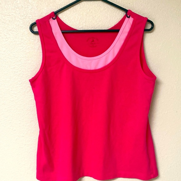 White Stag Tops - White Stag Pink Stretch Tank Top Size L